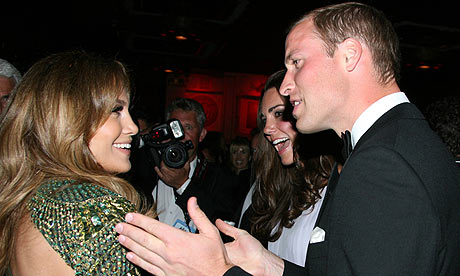 Jennifer Lopez meets the Duke and Duchess of Cambridge