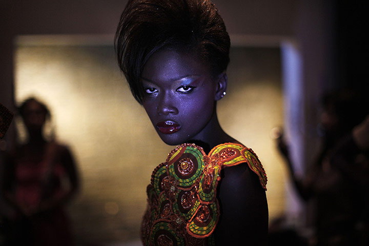 24 hours: Dakar, Senegal: Senegalese model Khady Cisse waits backstage
