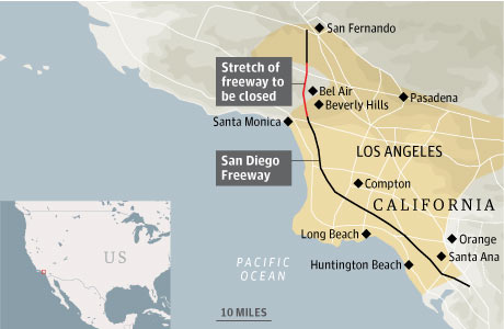 Map: San Diego road closure