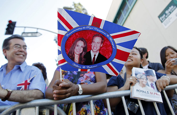 Royal visit to California: Fans wait outside  the BAFTA event