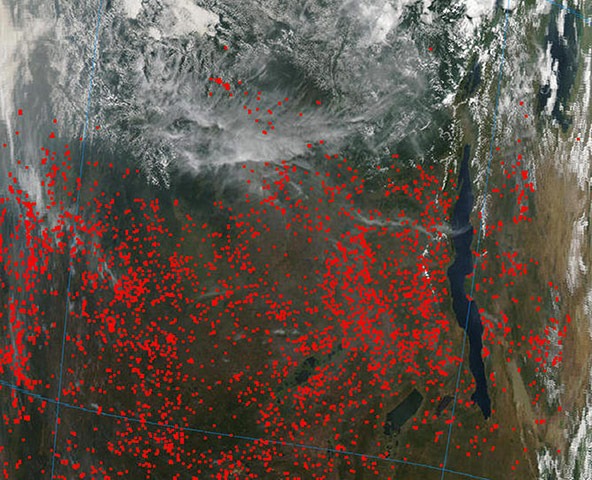 Satellite Eye on Earth: Fires in the Central Africa