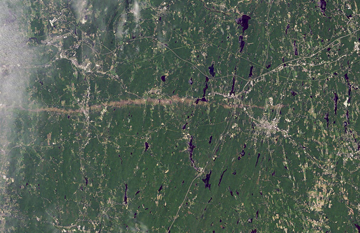 Satellite Eye on Earth: a supercell thunderstorm developed over western Massachusetts