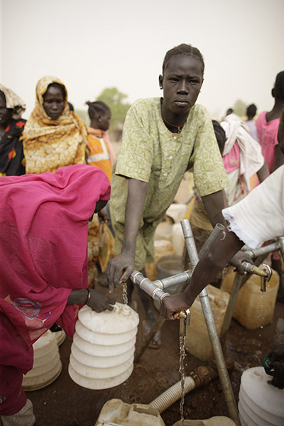 Tearfund in South Sudan: Maduany transition camp on the outskirts of Aweil town
