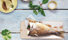 Mark Sargeant's stuffed sea bream with roast potatoes and fennel recipe