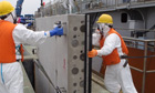 Workers at the Fukushima Daiichi nuclear power plant