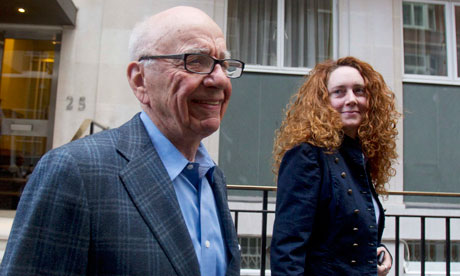Rupert Murdoch and Rebekah Brooks in London on 10 July 2011.