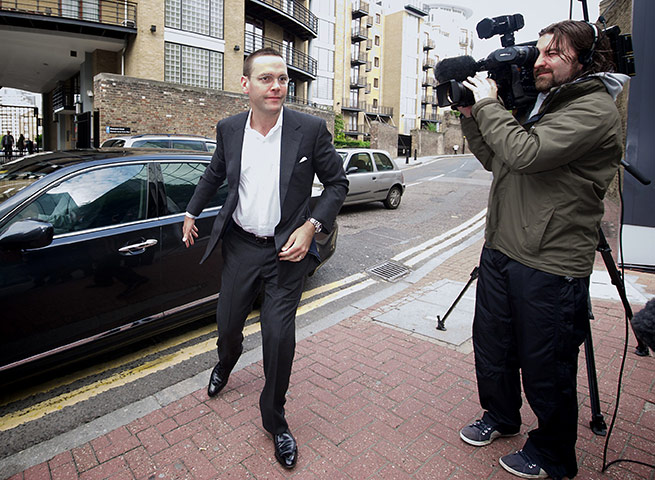 Week in Business: News Corporation Chairman James Murdoch arrives for work in Wapping