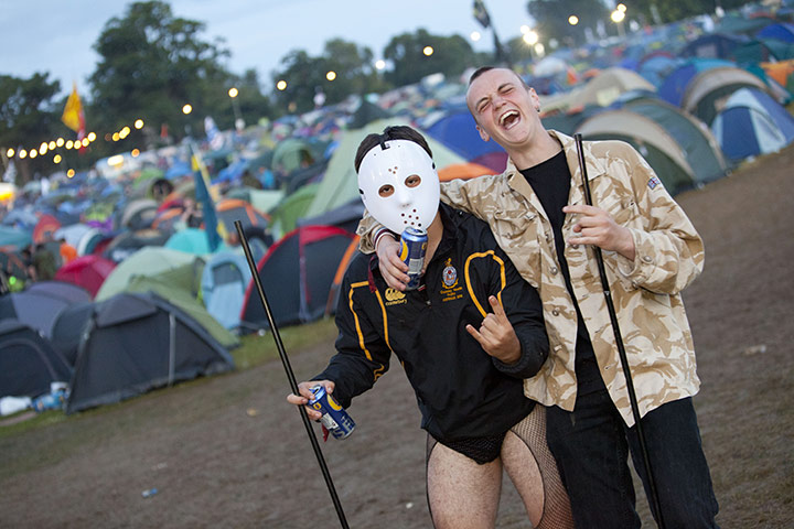 Sonisphere Festival: Two festival goers in the mood to party