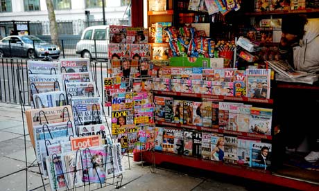 stacks of newspapers