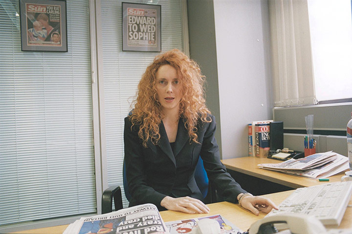 Rebekah Brooks Resigns: 3 September 2002: Rebekah Wade in the editor chair at The News Of The World