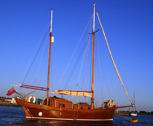 Boat: Iain Tolhurst's boat sailing