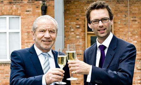    Celebrity Apprentice on The Apprentice Winner Tom Pellereau Celebrates With Lord Sugar After