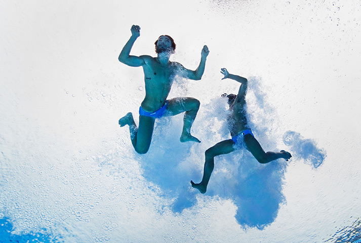 24 hours in pictures: Francesco Dell Uomo and Maicol Verzotto, FINA World Championships