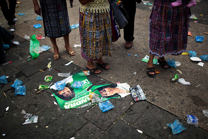 24 hours in pictures: Supporters of Guatemala's presidential candidate Sandra Torres