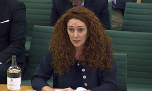 Rebekah Brooks giving evidence to the Home Affairs Select Committee
