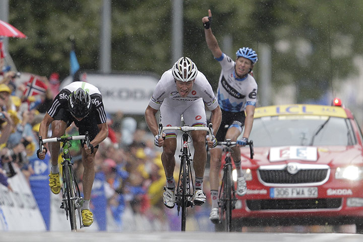 Tour de france stage 16: Thor Hushovd wins his second stage of this year's Tour de France