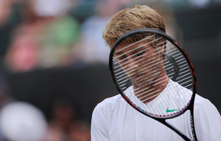 Wimbledon day 12: Liam Broady looks dejected