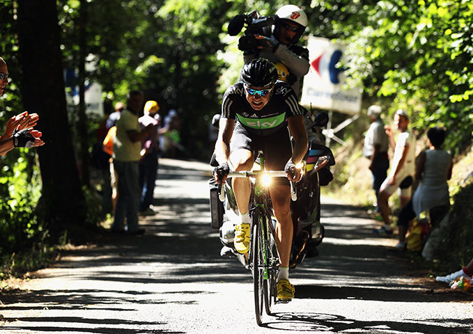 TDF Stage 17: Edvald Boasson Hagen rides up the Cote de Pramantino 