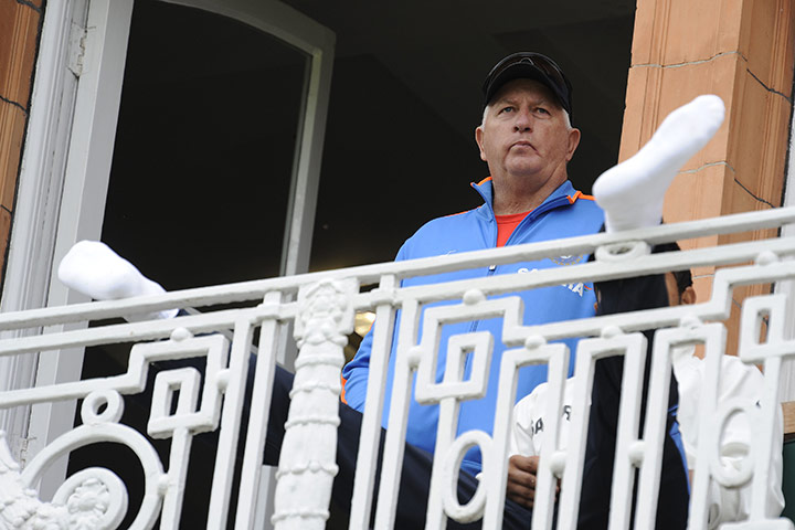 Eng v India 1st test: A thoughtful looking Duncan Fletcher on the Indian team balcony