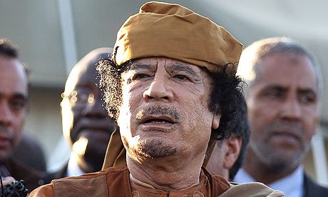 Muammar Gaddafi in April