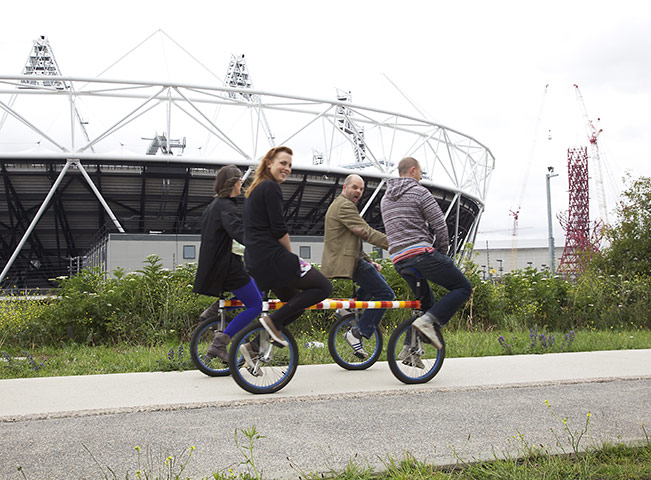 Gavin Turk: Bicycle invention in front of the olympic stadium