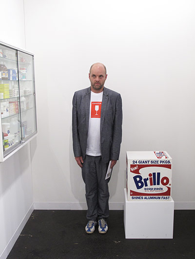 Gavin Turk: Gavin Turk with and Andy Warhol sculpture