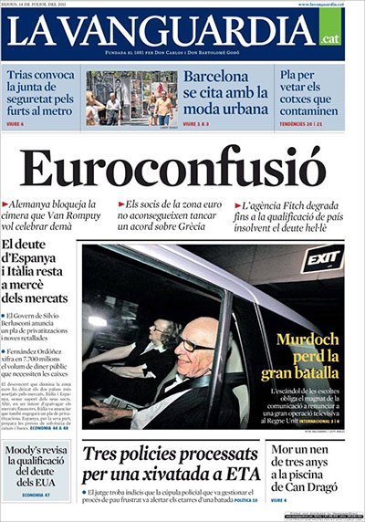 Hacking World view: La Vanguardia front cover