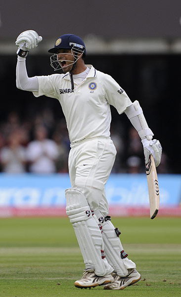 Eng v India Day 2 Test 1: Rahul Dravid celebrates his 100