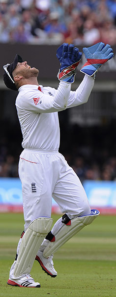 Eng v India Day 2 Test 1: Matt Prior celebrates catching Harbhajan off Tremlett