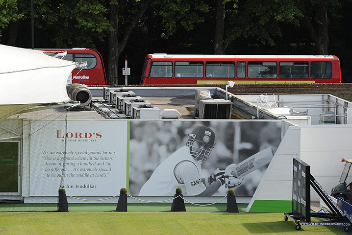 England v India final day: Sachin Tendulkar poster at Lord's