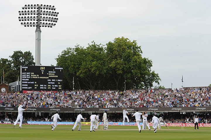 England v India fifth day: Sharma is LBW to Broad to end the match and give England the victory