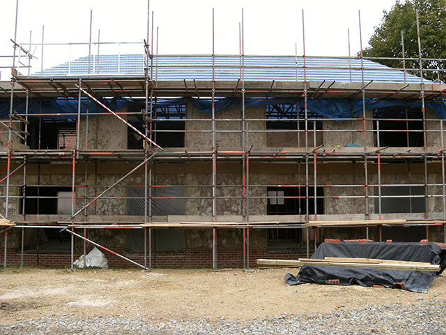 Straw Houses: The shell of a straw house in Lincolnshire