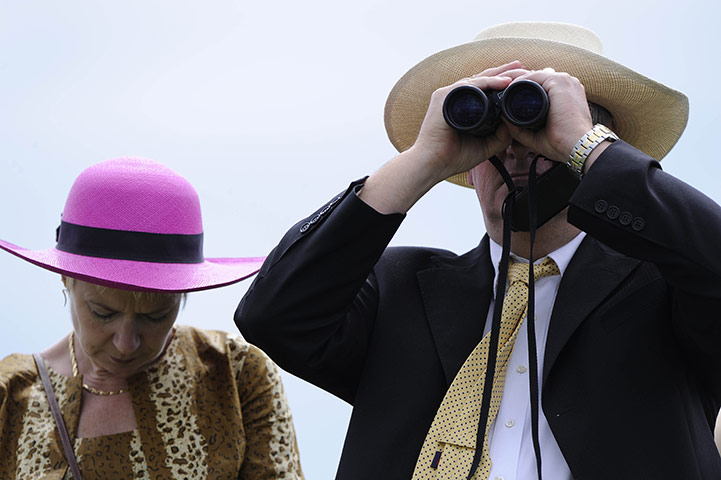 Glorious Goodwood : Looking across the downs to the start