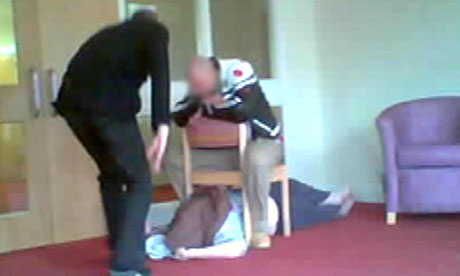 An incident between a resident and a care worker at Winterbourne View, in Bristol, filmed by the BBC in its investigation into Castlebeck. Photograph: BBC/PA Panorama care home progra 007 Castlebeck treatment of residents raised serious concerns, says watchdog