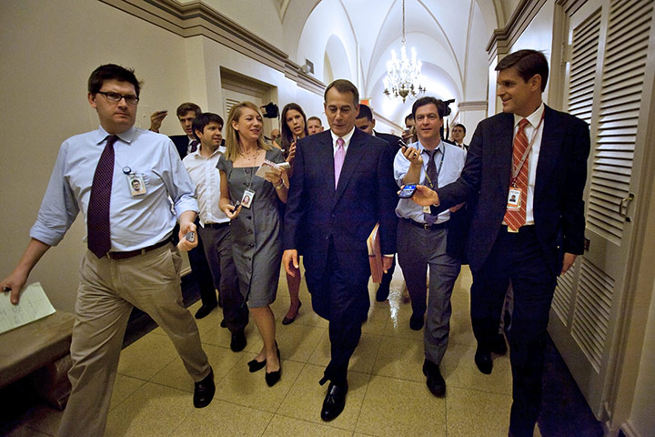 Week in Business: Reporters follow John Boehner down the hall 