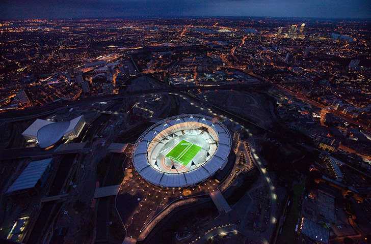 Week in Business: Aerial view of the London 2012 Olympic Stadium in east London