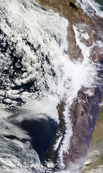 Satellite Eye on Earth: Rare Snow in Atacama Desert, Chile