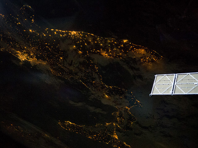 Satellite Eye on Earth: Southern Italian Peninsula at Night