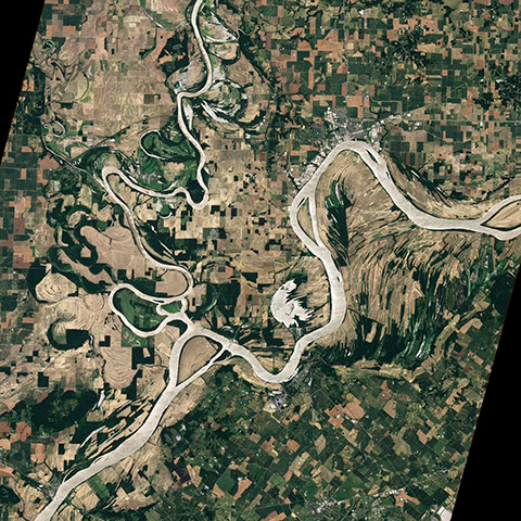 Satellite Eye on Earth: Floods Recede around the Wabash-Ohio Confluence