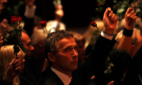 Norway's PM Stoltenberg at memorial service