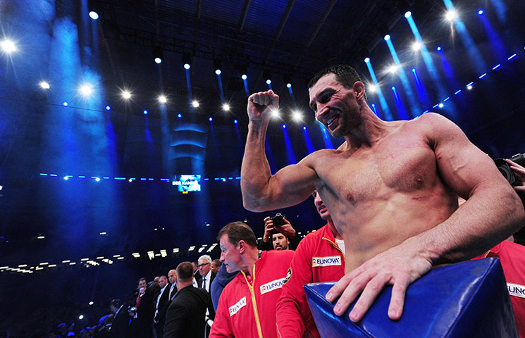 Haye V Klitschko: Wladimir Klitschko laps up the adulation of the home crowd
