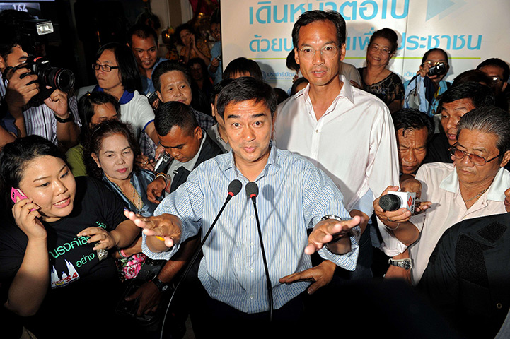 Thailand elections: Thai prime minister Abhisit Vejjajiva concedes defeat