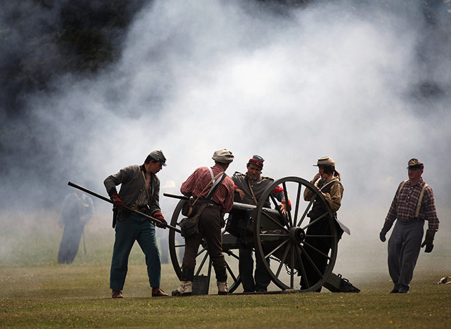 American civil war: American cicil war re-enactment in Yorkshire 