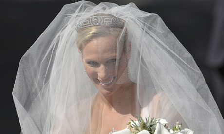 Zara Phillips arrives for her wedding to Mike Tindall at Canongate Kirk in Edinburgh