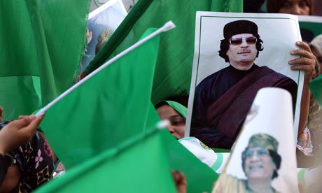 A pro-Gaddafi rally