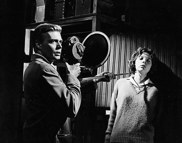 Anna Massey: 1960: Anna Massey with Karlheinz Bohm in Peeping Tom