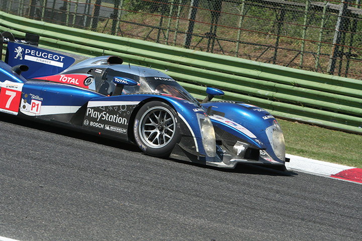 Imola Le Mans Series: Peugeot in full flight at Imola, Italy for the Le Mans Series