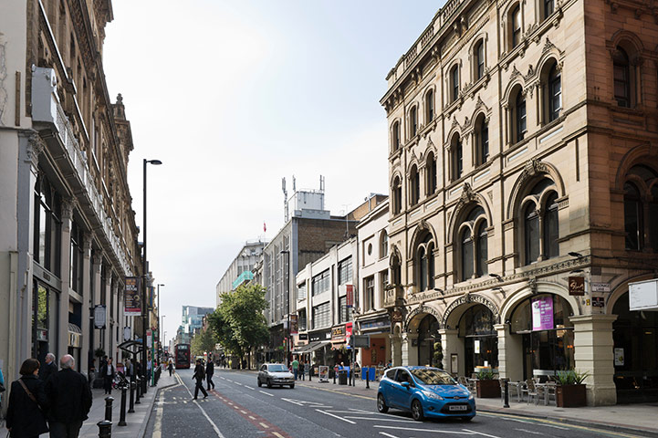 Petersaville: Deansgate in the city centre, Manchester, England