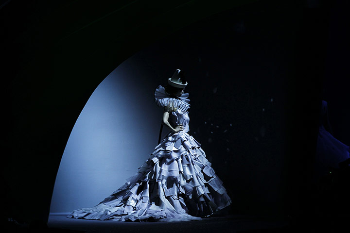 24 hours in pictures: Model at Dior Haute Couture collection, Paris