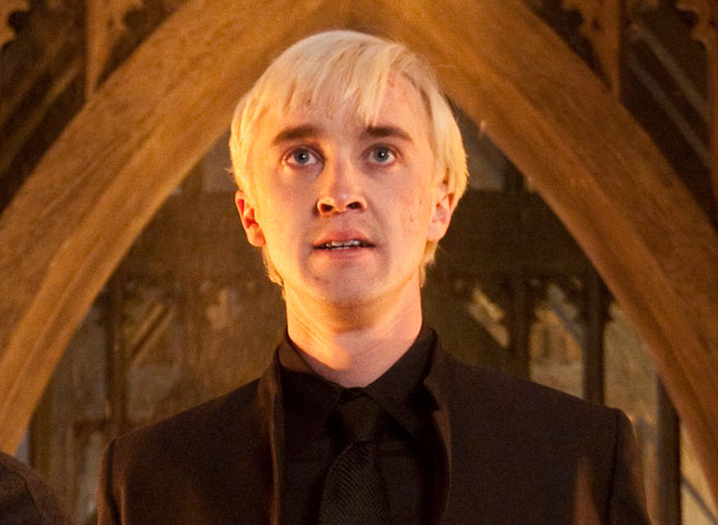 Tom Felton as Draco Malfoy in Harry Potter and the Deathly Hallows, part 2 